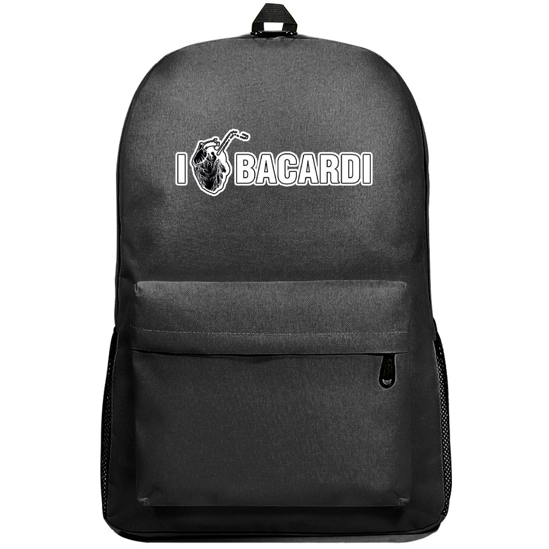 Bacardi Backpack SuperPack - Bacardi I Love Bacardi On Black Background