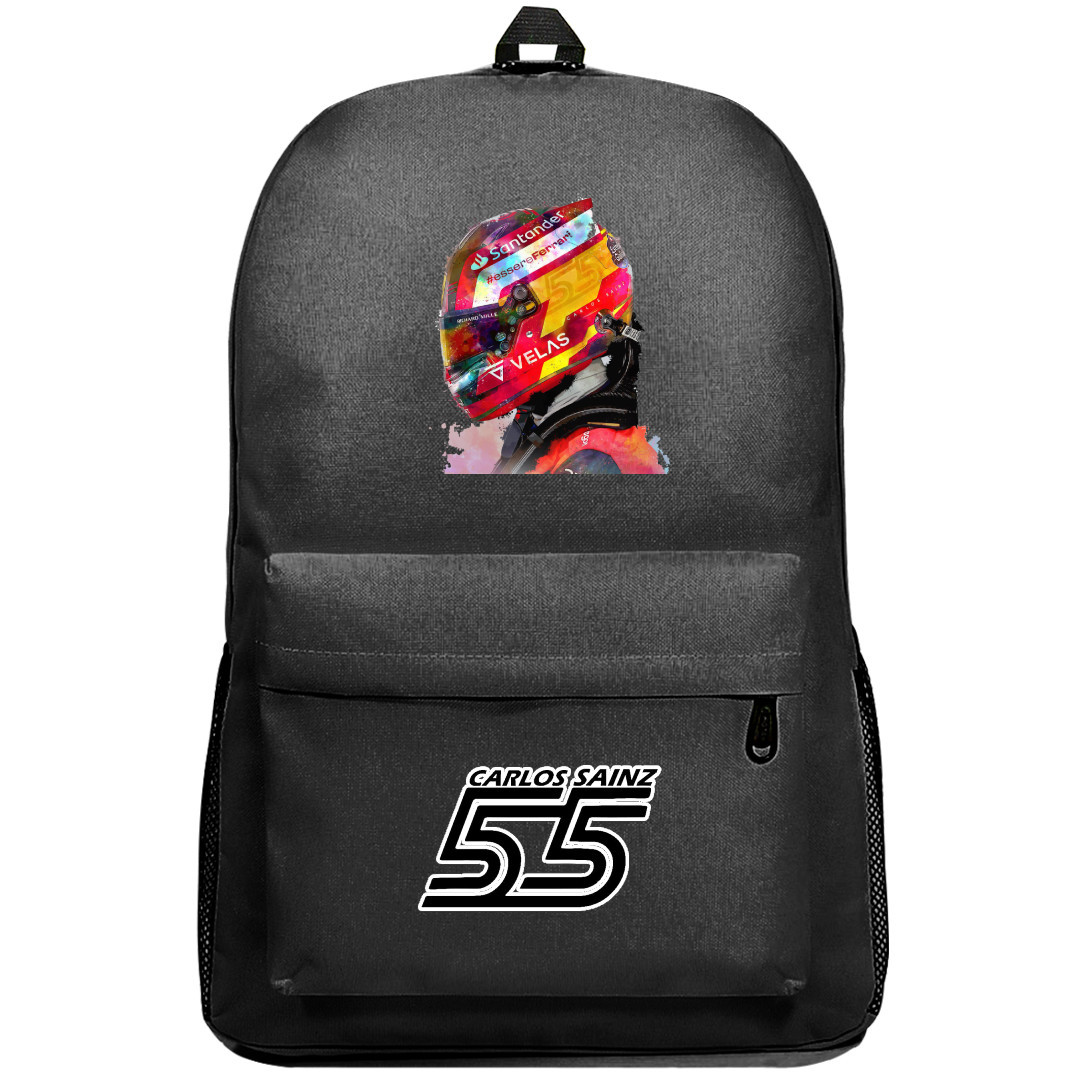 F1 Carlos Sainz Jr. Backpack SuperPack - Side Portrait Poster