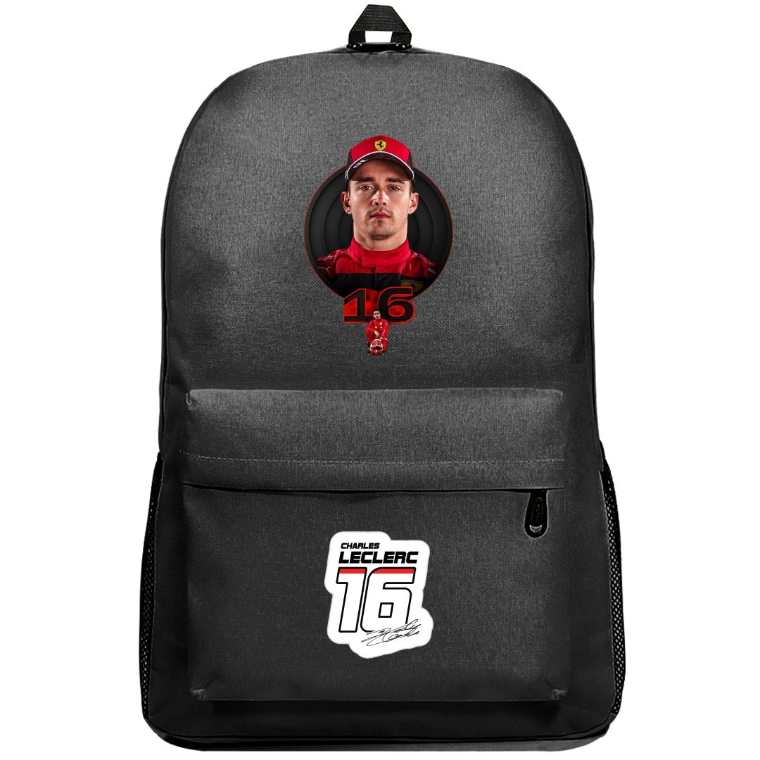 F1 Charles Leclerc Backpack SuperPack - Race Poster Portrait