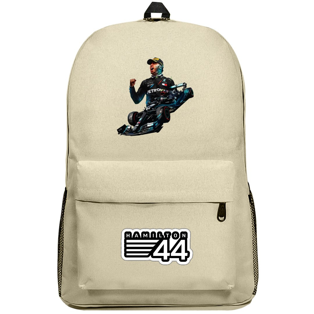 F1 Lewis Hamilton Backpack SuperPack - Mosaic Race Poster