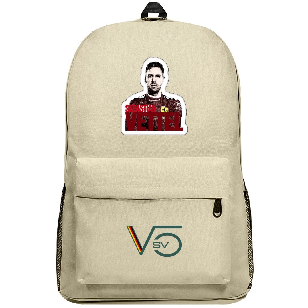 F1 Sebastian Vettel Backpack SuperPack - Portrait Sticker
