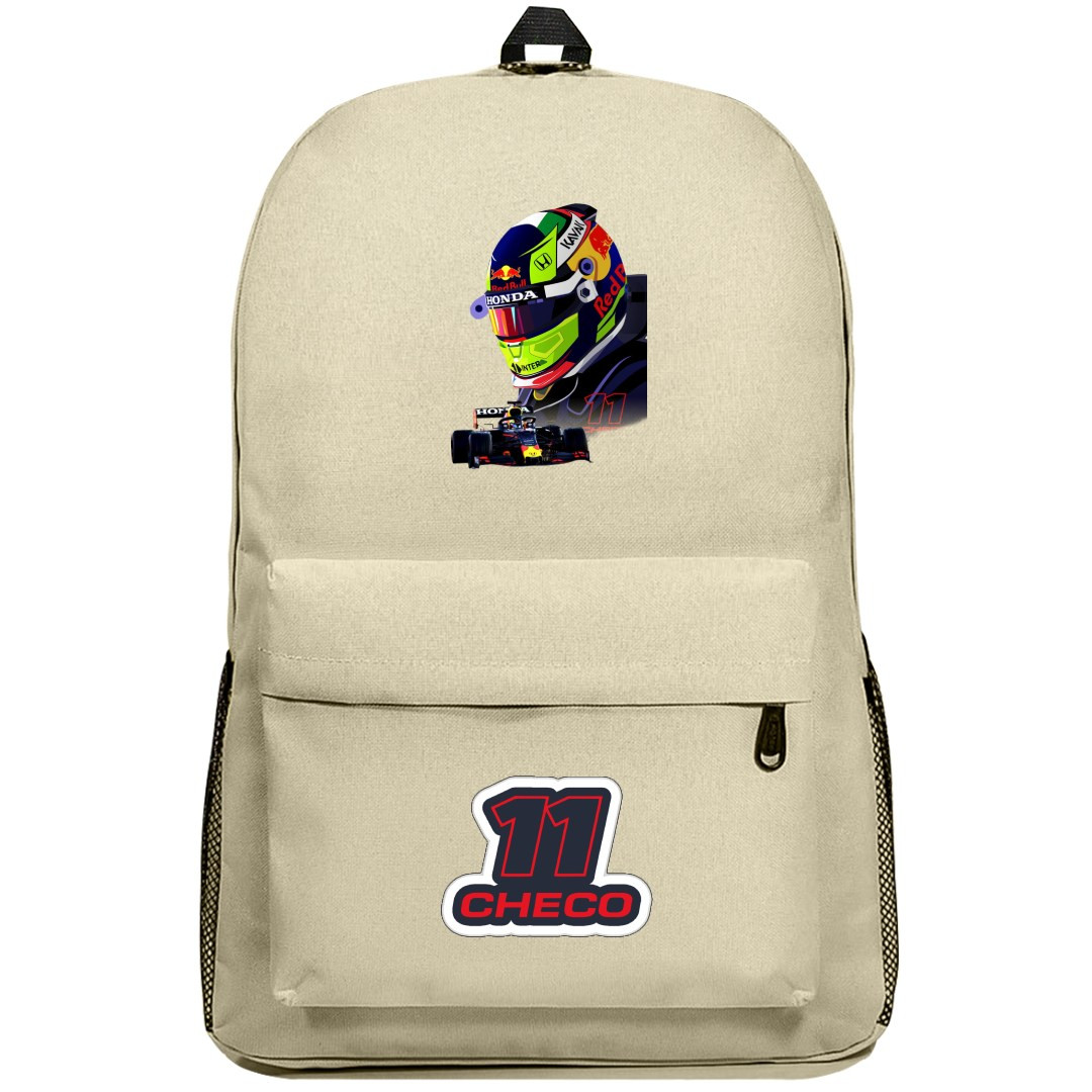 F1 Sergio Perez Backpack SuperPack - Race Poster Cartoon Art