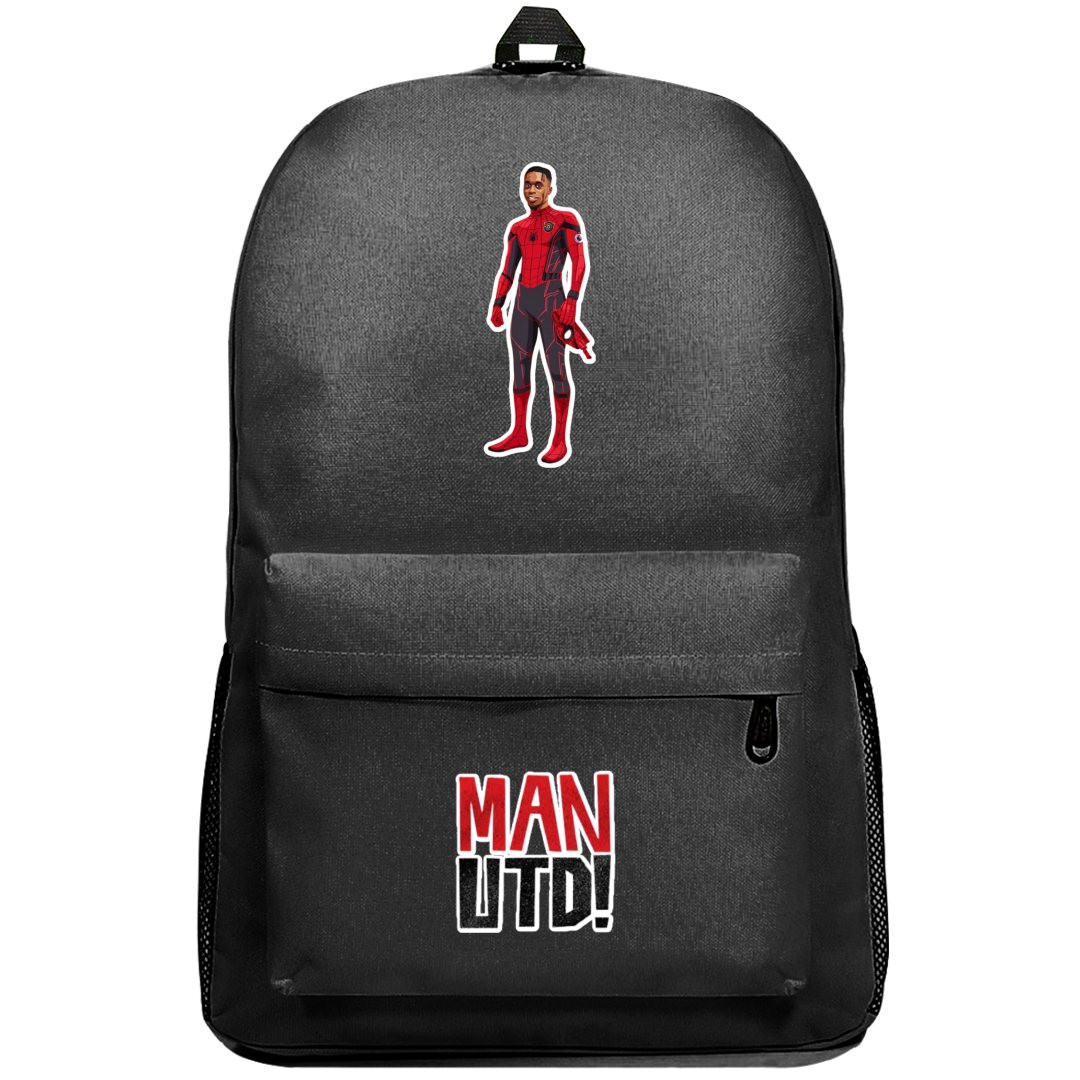 Aaron Wan-Bissaka Backpack SuperPack - Aaron Wan-Bissaka Manchester United Spiderman Sticker Art
