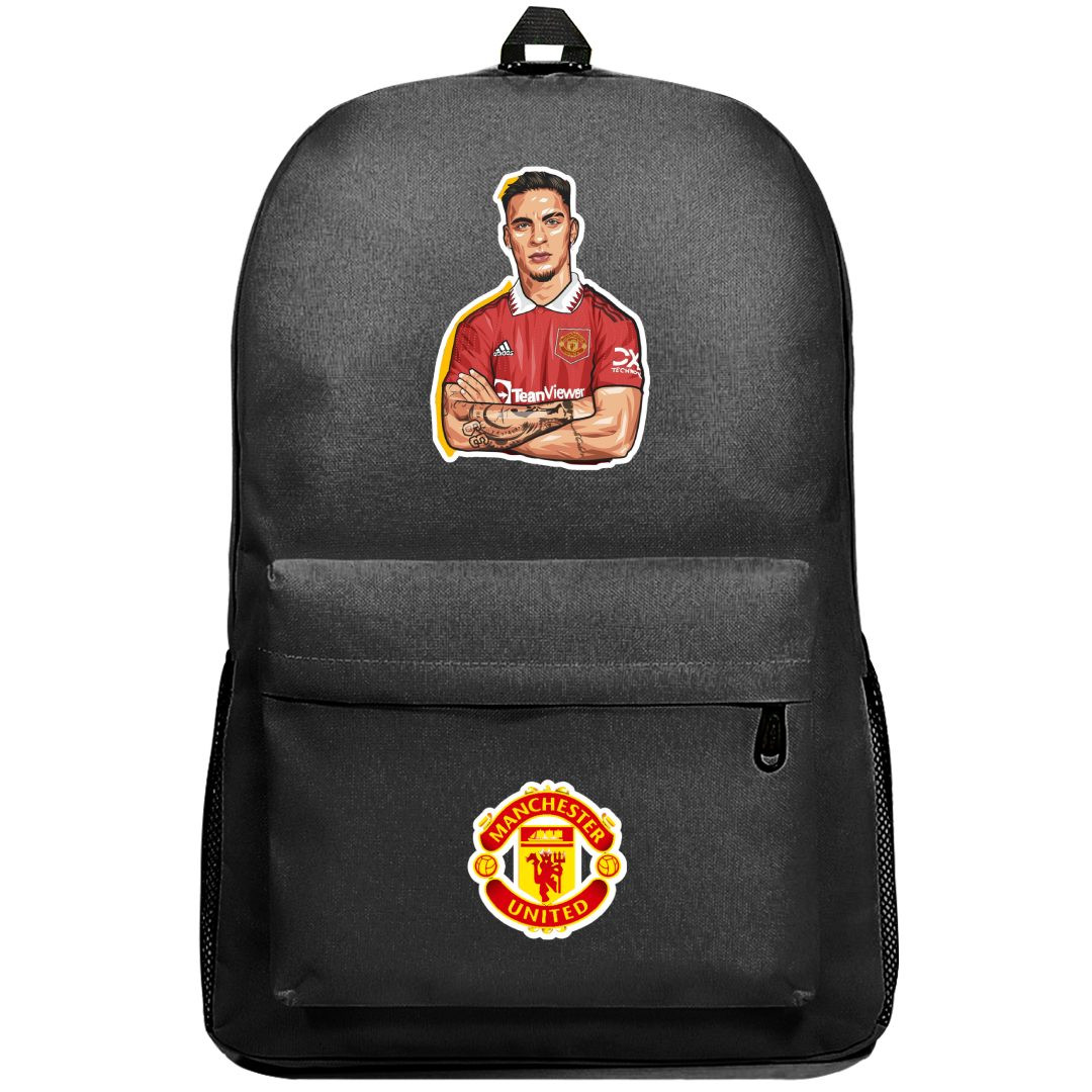 Antony Backpack SuperPack - Antony Portrait Manchester United Illustration Sticker Art