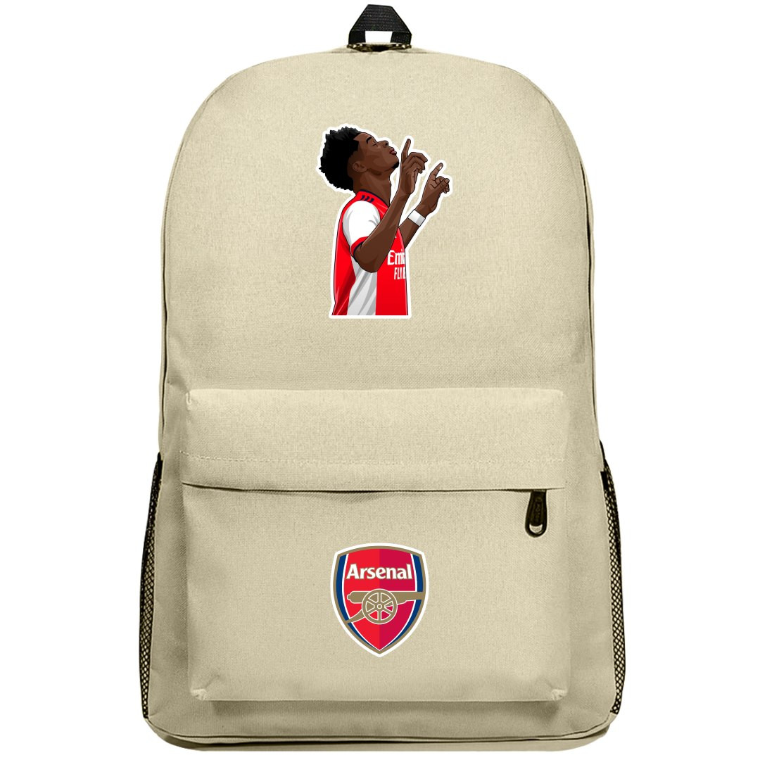 Bakayo Saka Backpack SuperPack - Bakayo Saka Arsenal FC Celebration Illustration Sticker Art