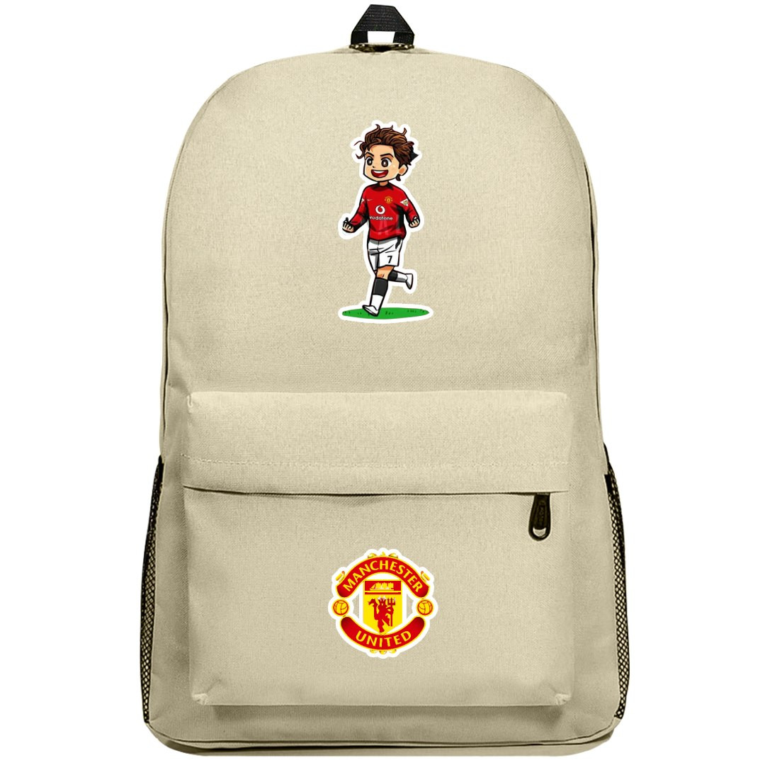 Cristiano Ronaldo Backpack SuperPack - Cristiano Ronaldo Manchester United Running Cartoon Art Sticker