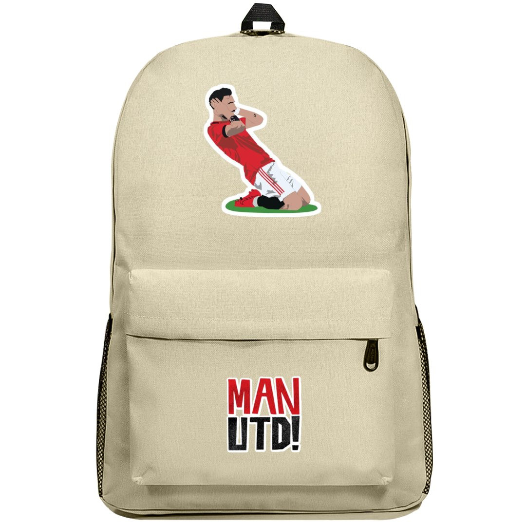 Bruno Fernandes Backpack SuperPack - Bruno Fernandes Manchester United Celebration Minimalist Art