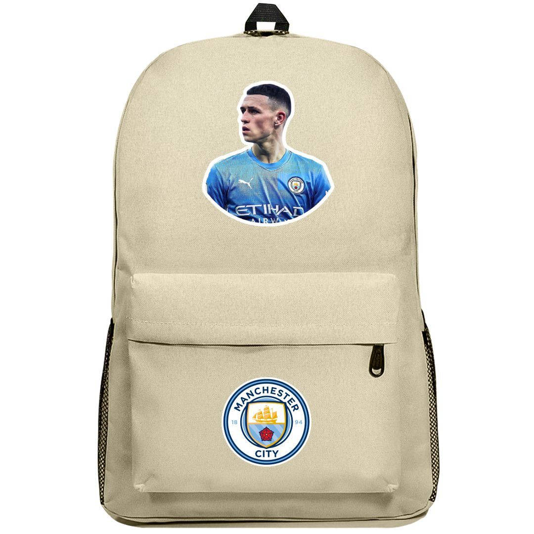 Phil Foden Backpack SuperPack - Phil Foden Manchester City Side Portrait Sticker Art