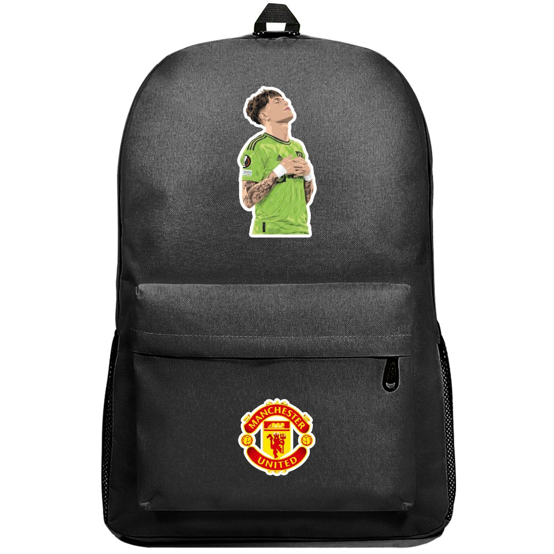 Alejandro Garnacho Backpack SuperPack - Alejandro Garnacho Manchester United Praying Illustration Sticker Art