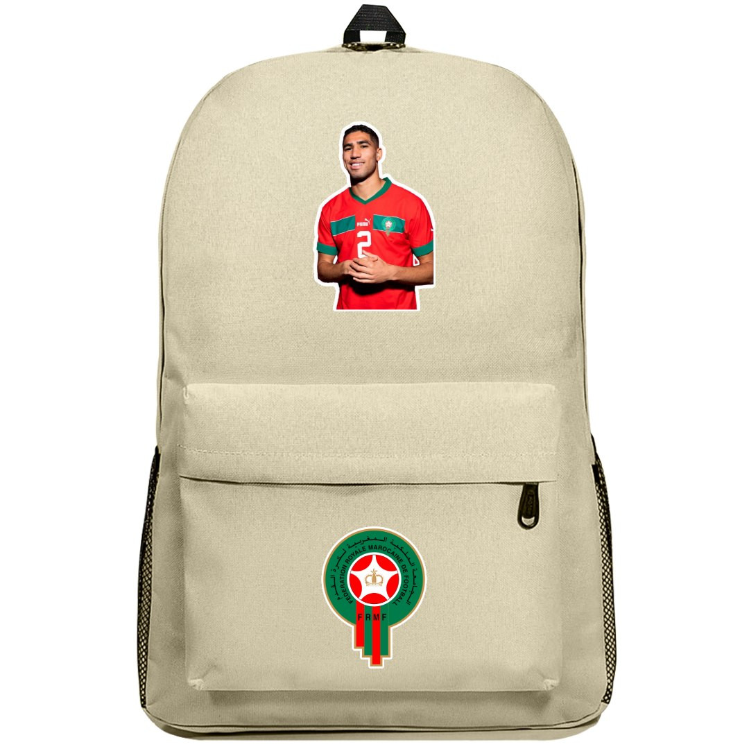 Achraf Hakimi Backpack SuperPack - Achraf Hakimi Morocco National Team Portrait Sticker Art