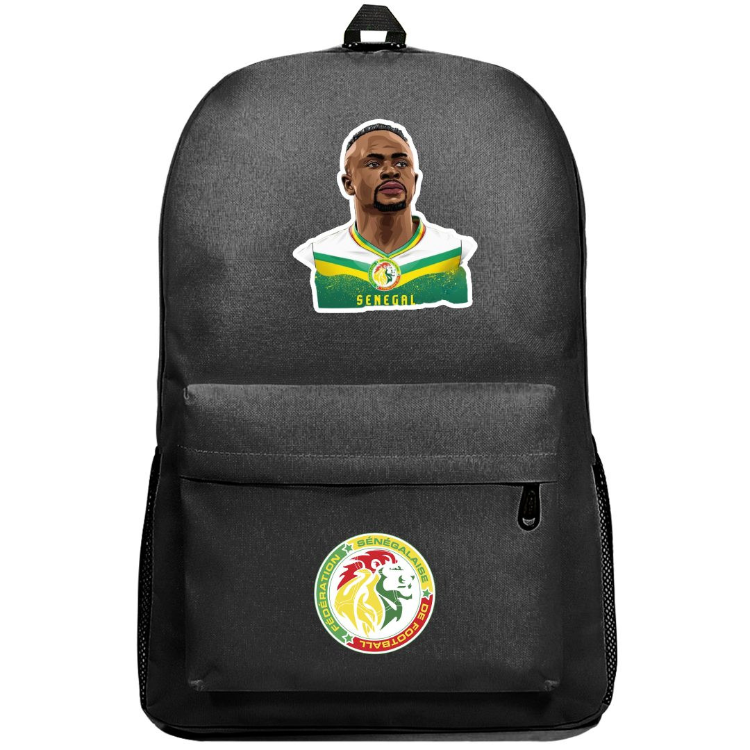Sadio Mane Backpack SuperPack - Sadio Mane Senegal National Team Portrait Illustration Sticker Art