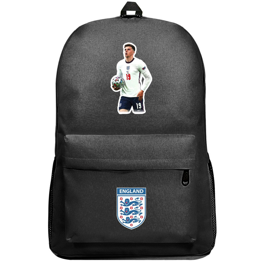 Mason Mount Backpack SuperPack - Mason Mount England National Team Holding Ball Sticker Art