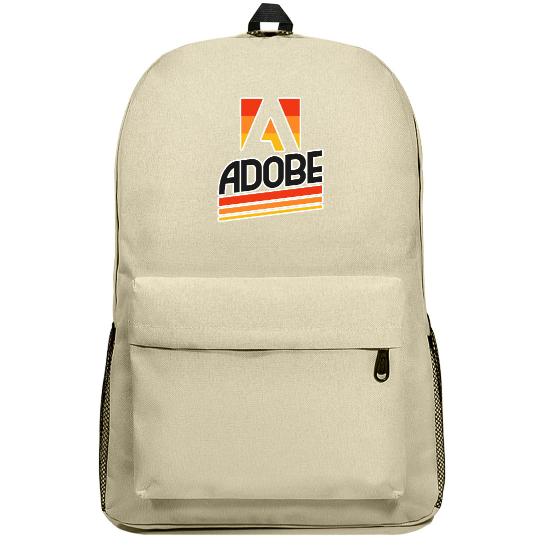 Adobe Backpack SuperPack - Adobe Retro Logo On Beige Background