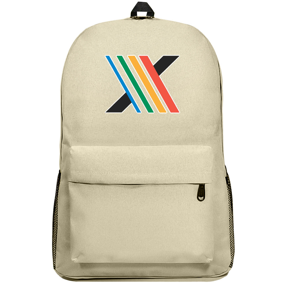 Twitter Backpack SuperPack - Twitter X Retro Logo On Beige Background