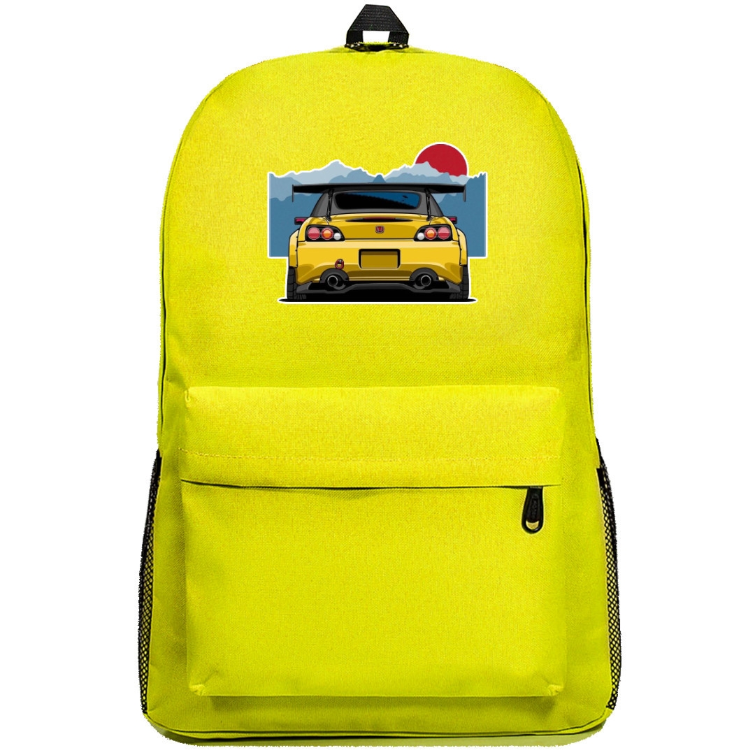 Honda Backpack SuperPack - Honda S2000 Yellow Back Illustration