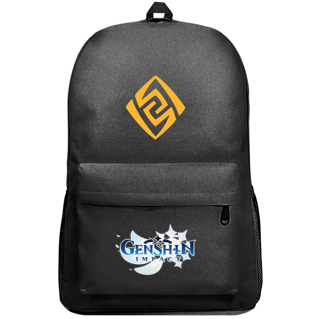 Genshin Impact Backpack SuperPack - Geo Element Logo Art