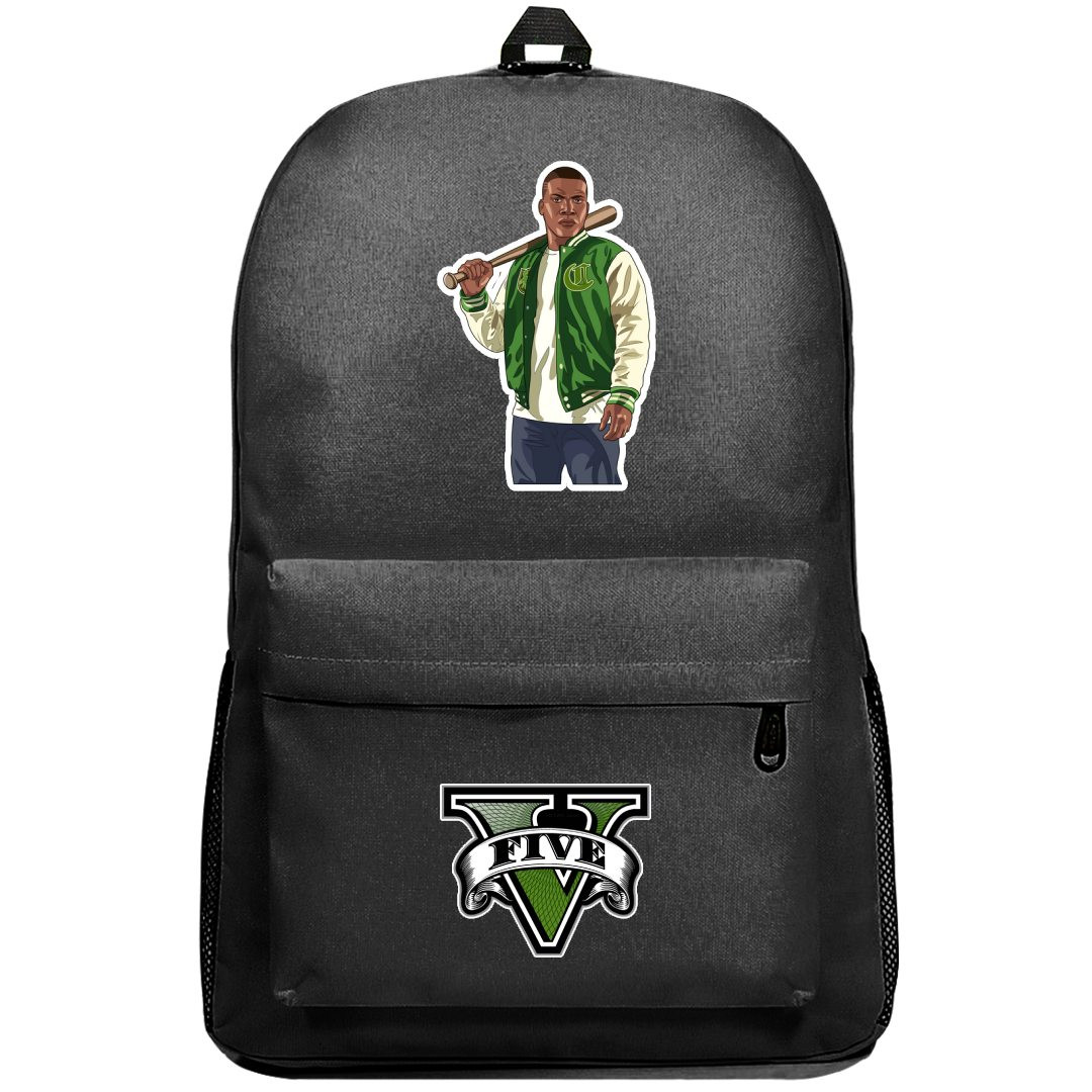 Grand Theft Auto Franklin Clinton Backpack SuperPack - Franklin Clinton Holding Baseball Bat