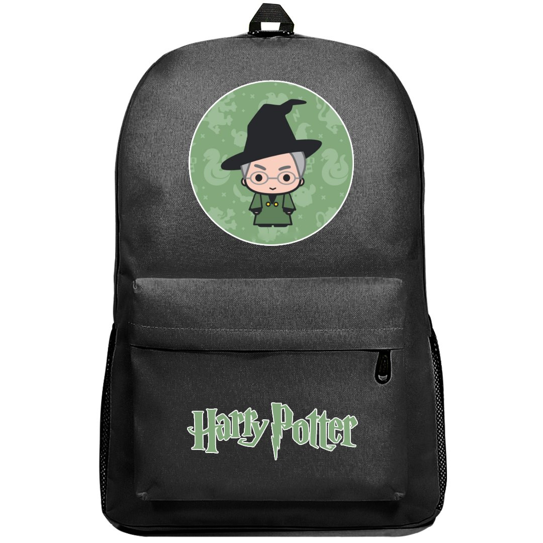 Harry Potter Minerva McGonagall Backpack SuperPack - Minerva McGonagall Chibi Cartoon Sticker Art