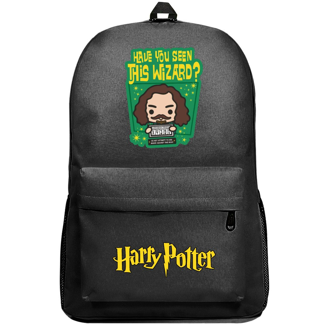 Harry Potter Sirius Black Backpack SuperPack - Sirius Black Wanted Chibi Cartoon Sticker Art