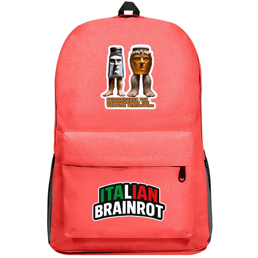 Italian Brainrot Garam Mararam And Madu Dungdungdung Backpack SuperPack - Garam Mararam And Madu Dungdungdung Characters Series Art