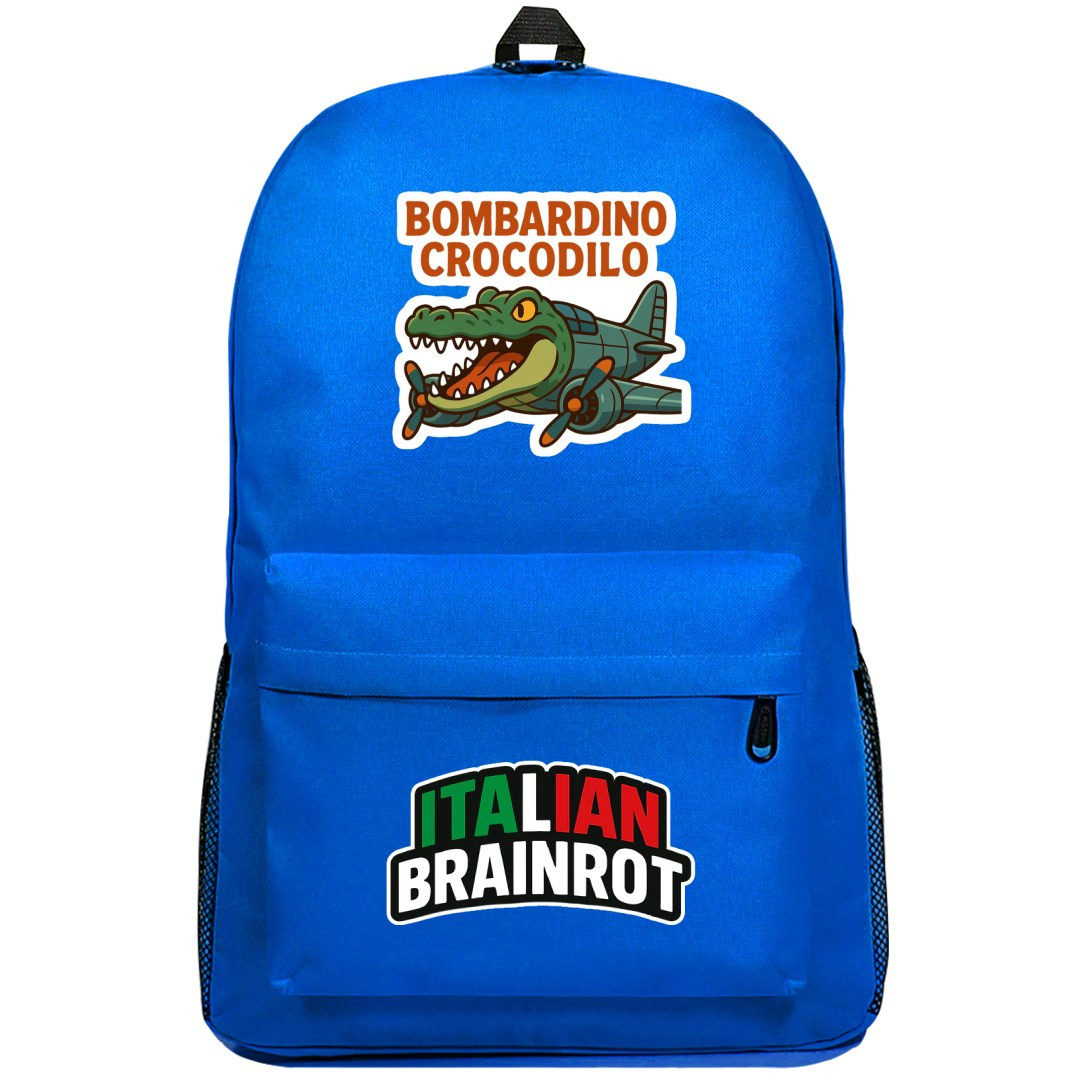Italian Brainrot Bombardino Crocodilo Backpack SuperPack - Bombardino Crocodilo Characters Series Art