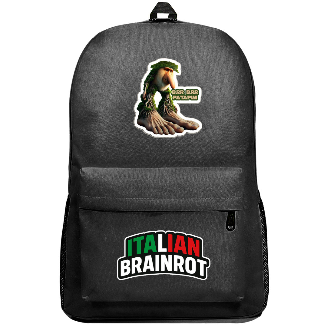 Italian Brainrot Brr Brr Patapim Backpack SuperPack - Brr Brr Patapim Characters Series Art