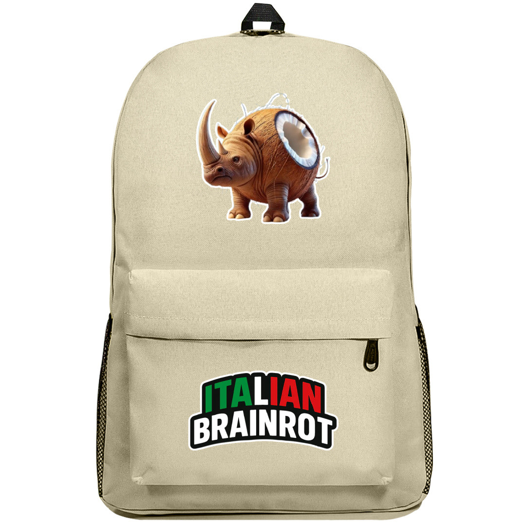 Italian Brainrot Cocosino Rhino Backpack SuperPack - Cocosino Rhino Characters Series Art