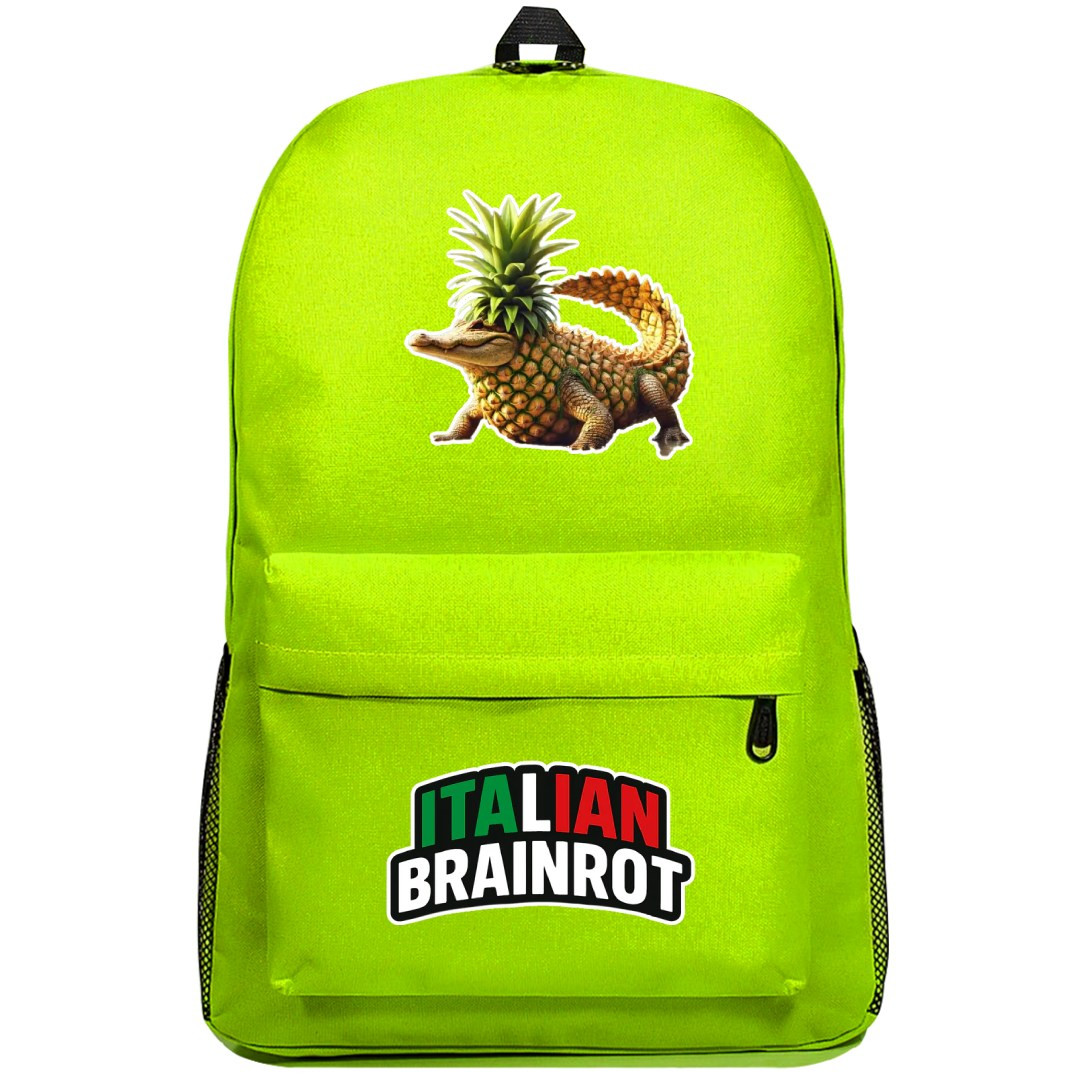 Italian Brainrot Crocodillo Ananasinno Backpack SuperPack - Crocodillo Ananasinno Characters Series Art
