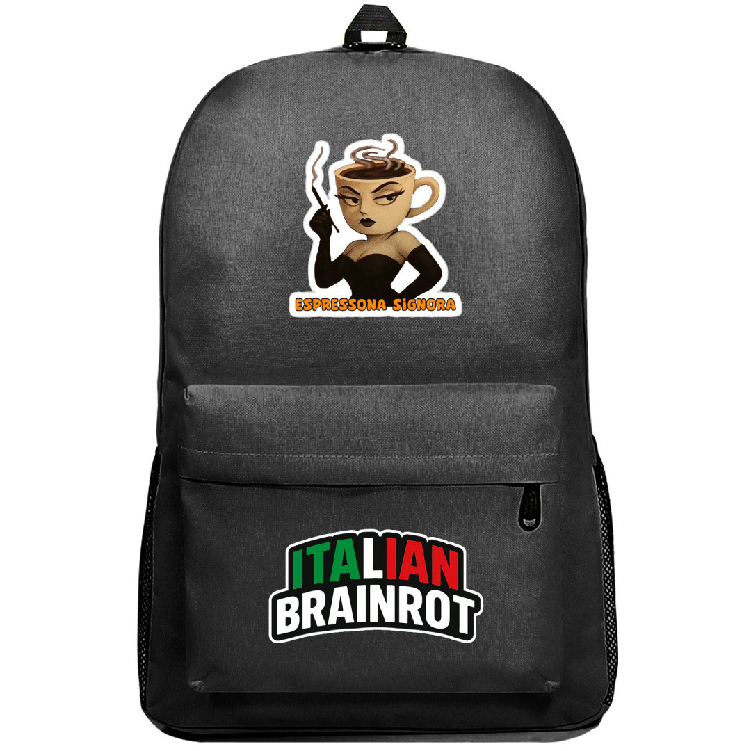 Italian Brainrot Espressona Signora Backpack SuperPack - Espressona Signora Characters Series Art