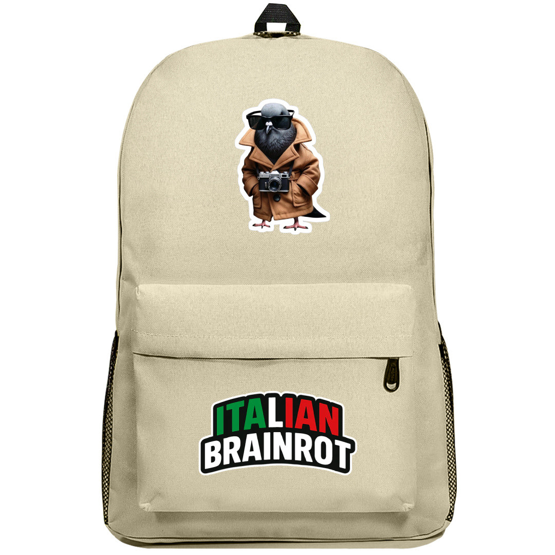 Italian Brainrot Spijuniro Golubiro Backpack SuperPack - Spijuniro Golubiro Characters Series Art