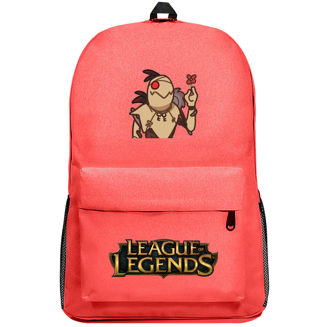 League of Legends Fiddlesticks Backpack SuperPack - Fiddlesticks Holding Flower Chibi Art