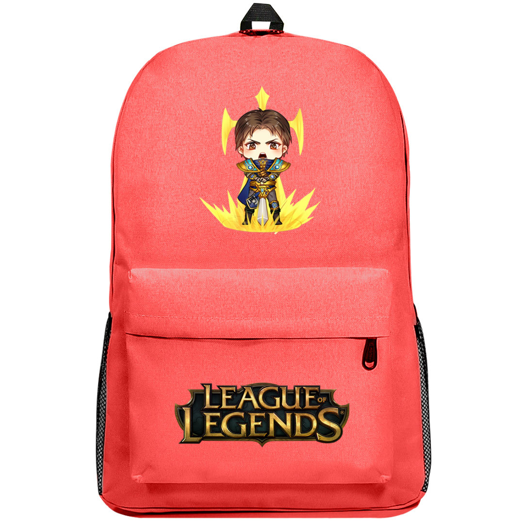 League of Legends Garen Backpack SuperPack - Garen Angry with Sword Chibi Art