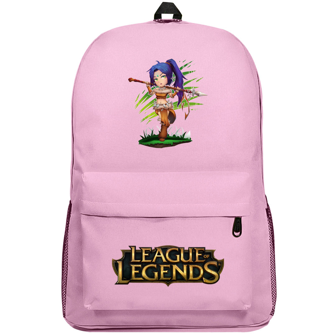League of Legends Nidalee Backpack SuperPack - Nidalee Holding Spear Chibi Art