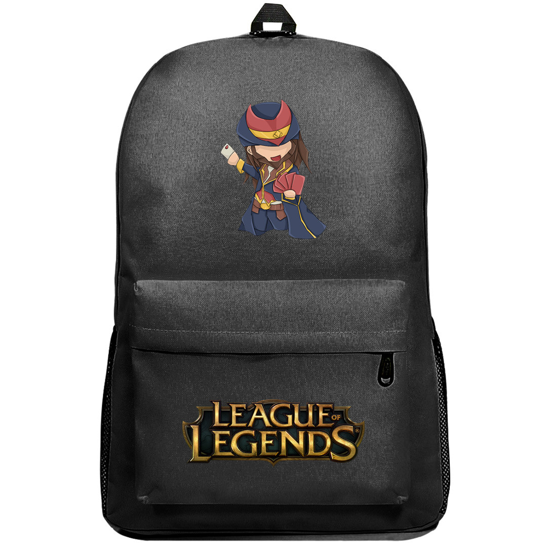 League of Legends Twisted Fate Backpack SuperPack - Twisted Fate Playing Cards Chibi Art