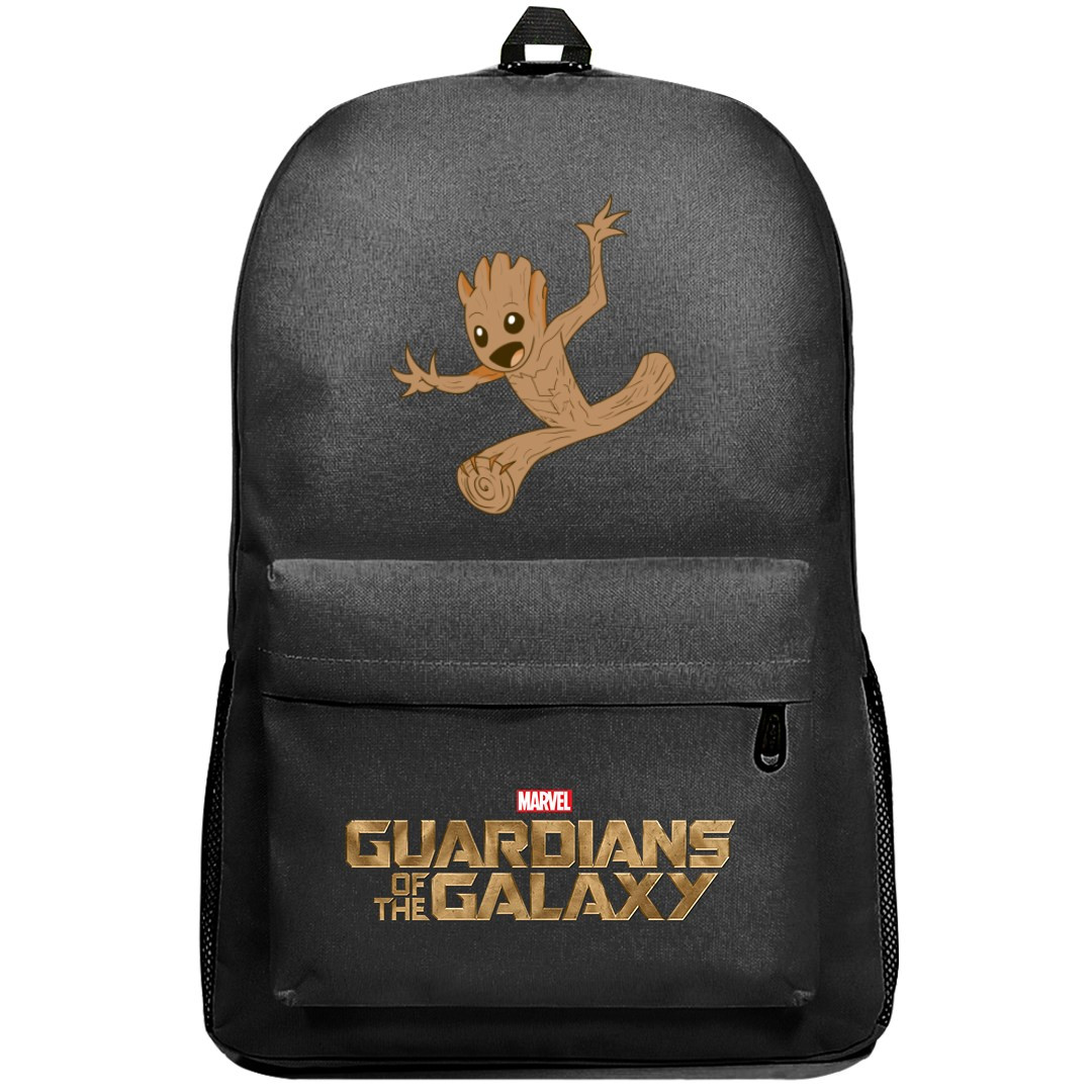 Guardians Of The Galaxy Groot Backpack SuperPack - Happy Baby Groot Running Cartoon Art