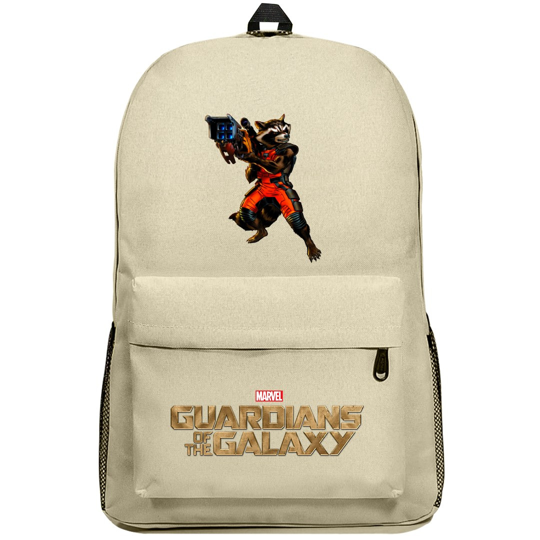 Guardians Of The Galaxy Rocket Raccoon Backpack SuperPack - Rocket Raccoon Holding Laser Cannon Comic Art
