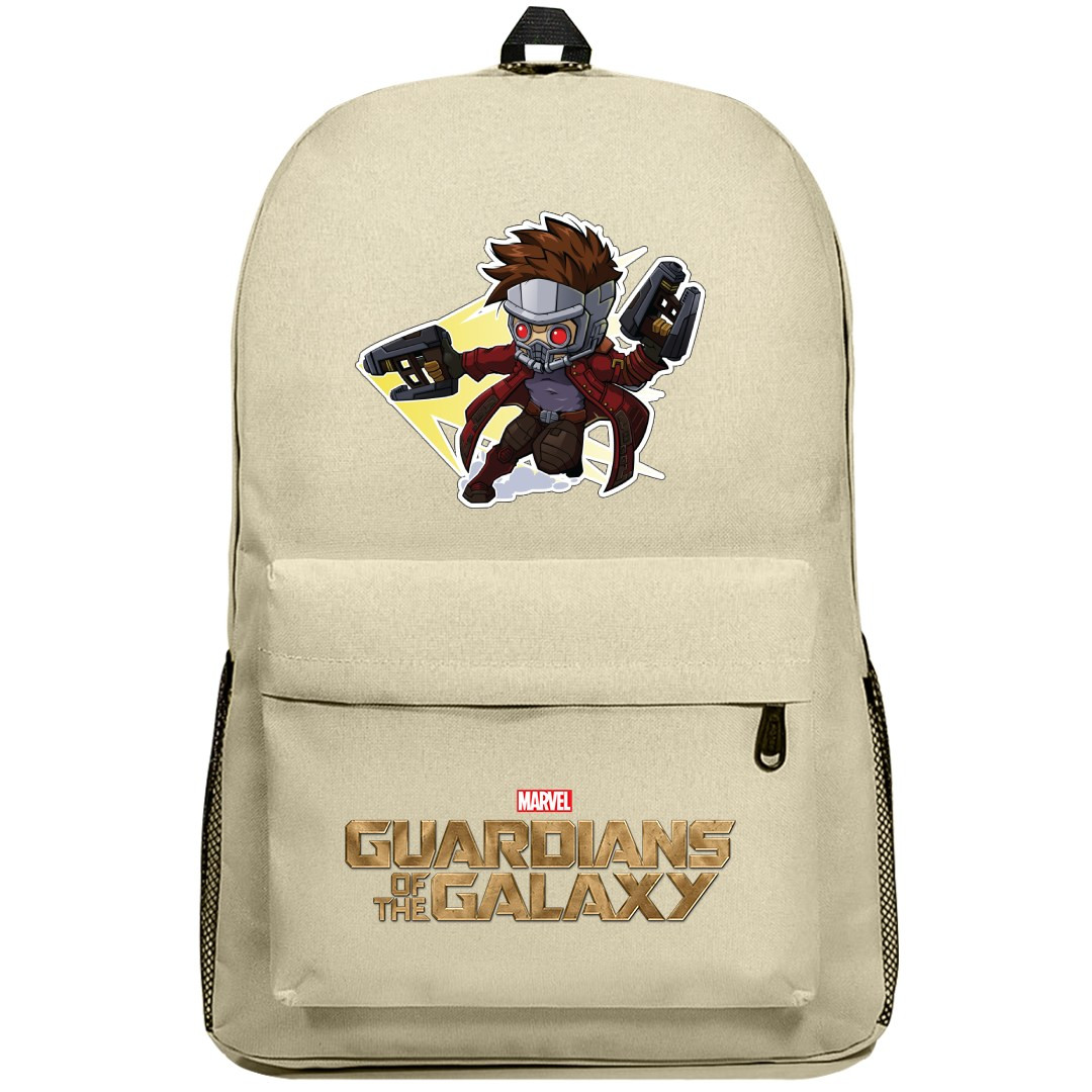 Guardians Of The Galaxy Star Lord Backpack SuperPack - Star Lord Attacking Chibi Art