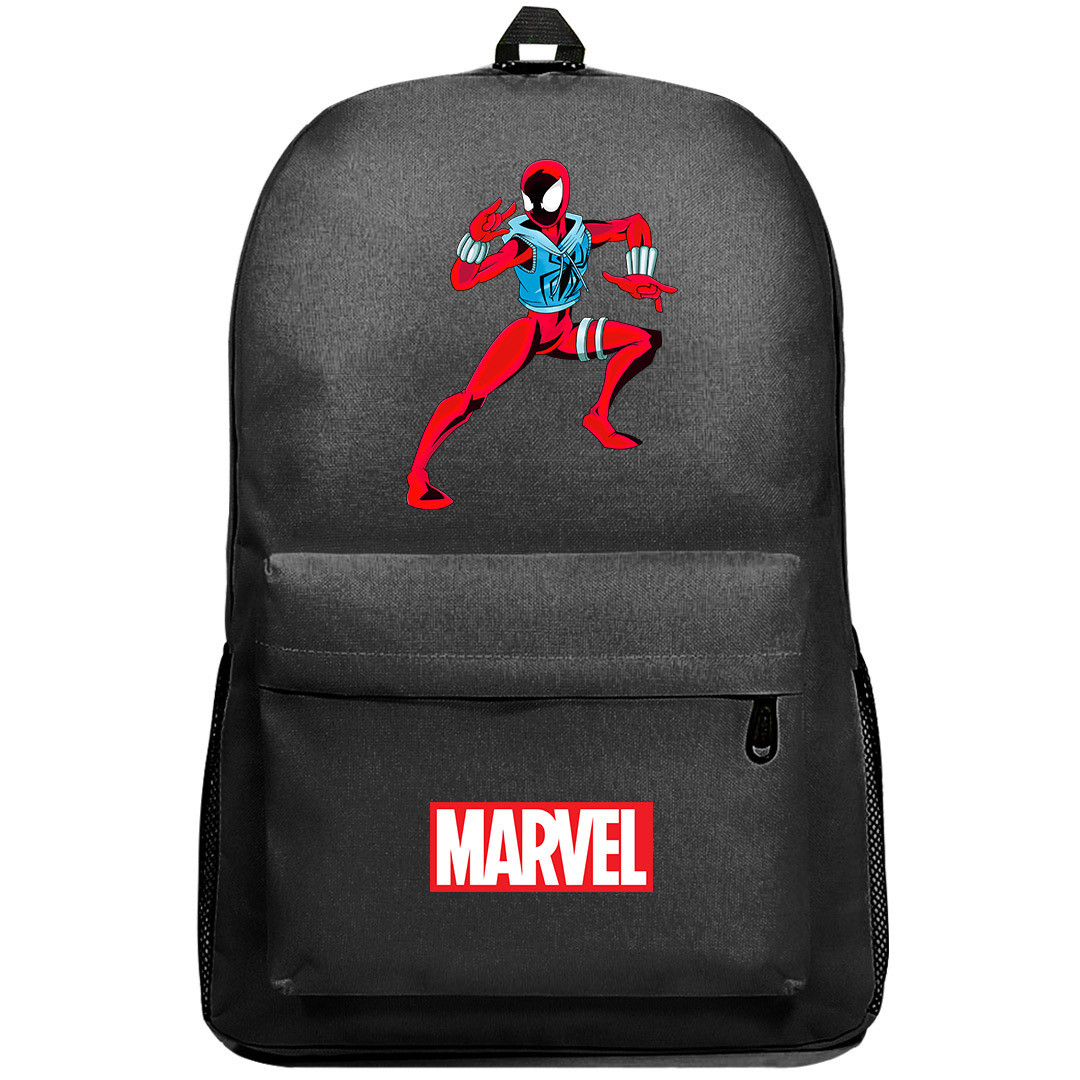 Spider Man Scarlet Spider Backpack SuperPack - Scarlet Spider Side Posture Cartoon Art