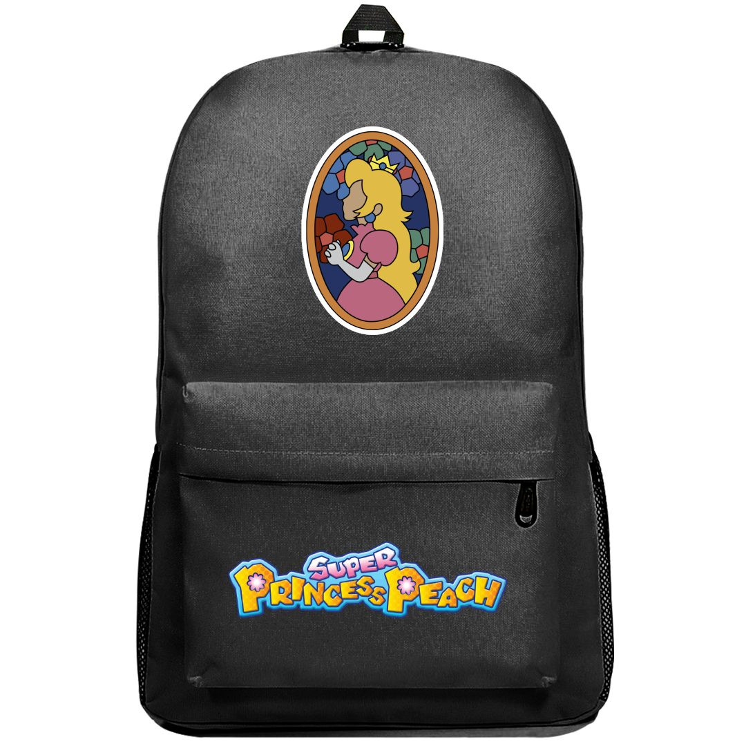 Super Mario Princess Peach Backpack SuperPack - Princess Peach Stained Glass Window Mosiac Art