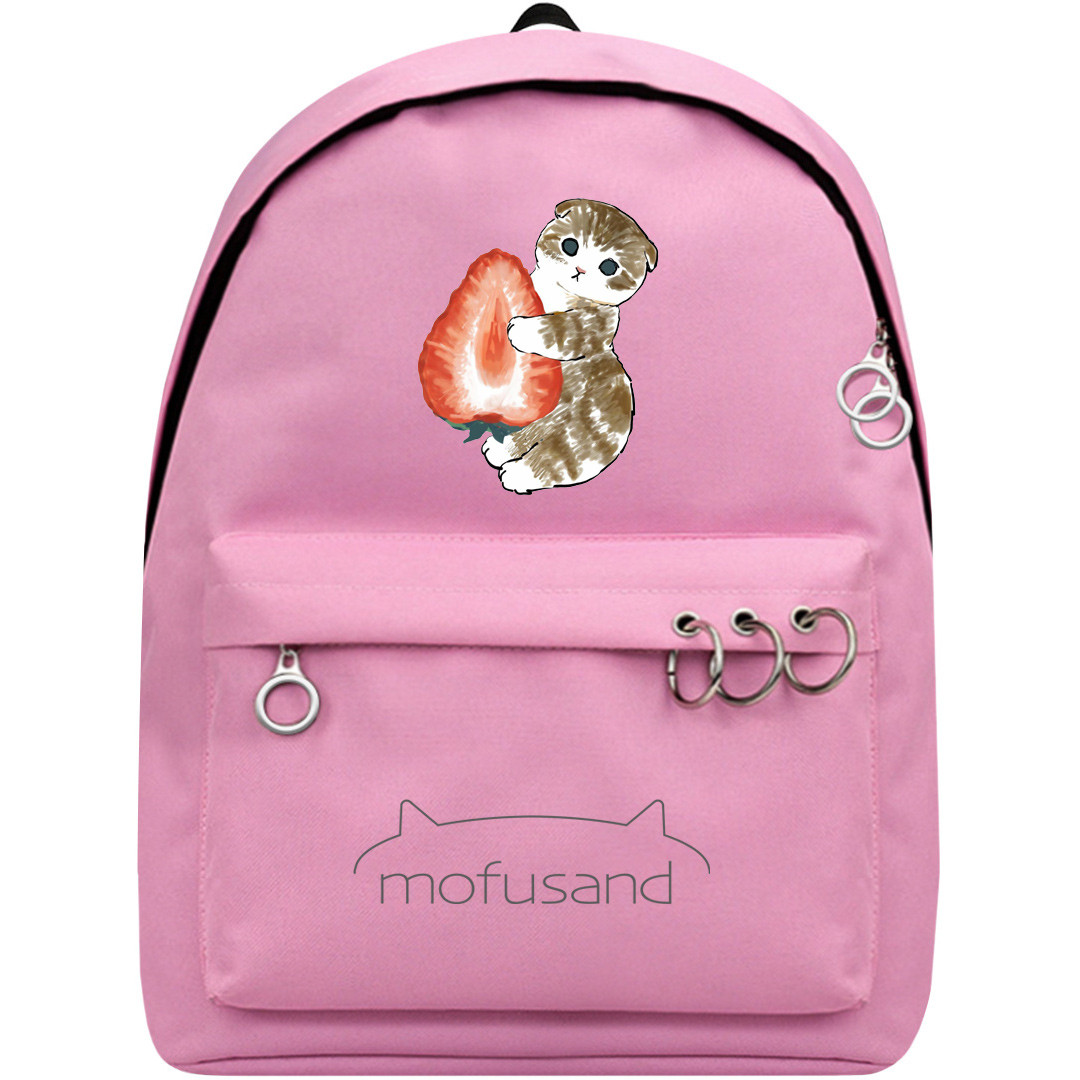 Mofusand Backpack SuperPack - Mofusand Holding Strawberry