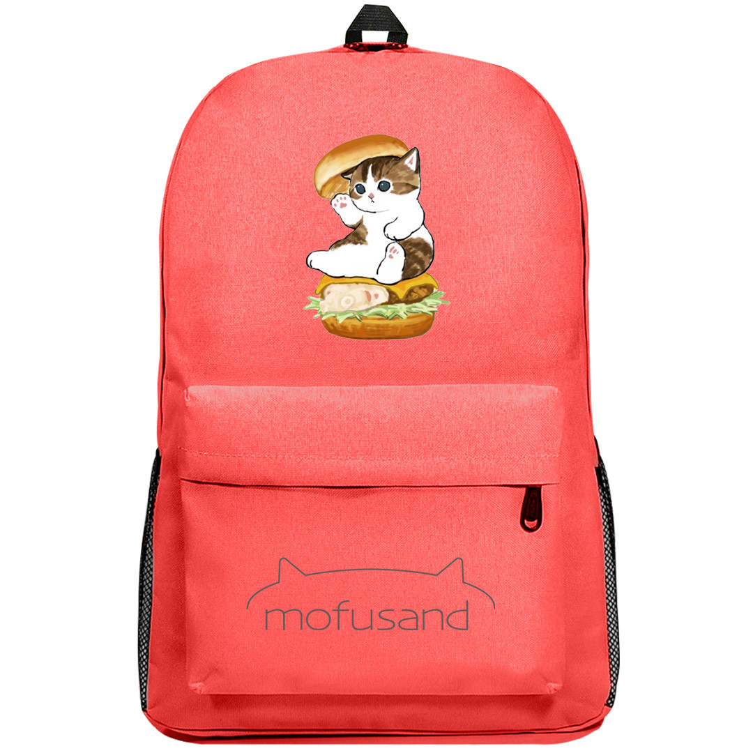 Mofusand Backpack SuperPack - Mofusand Sitting On Burger