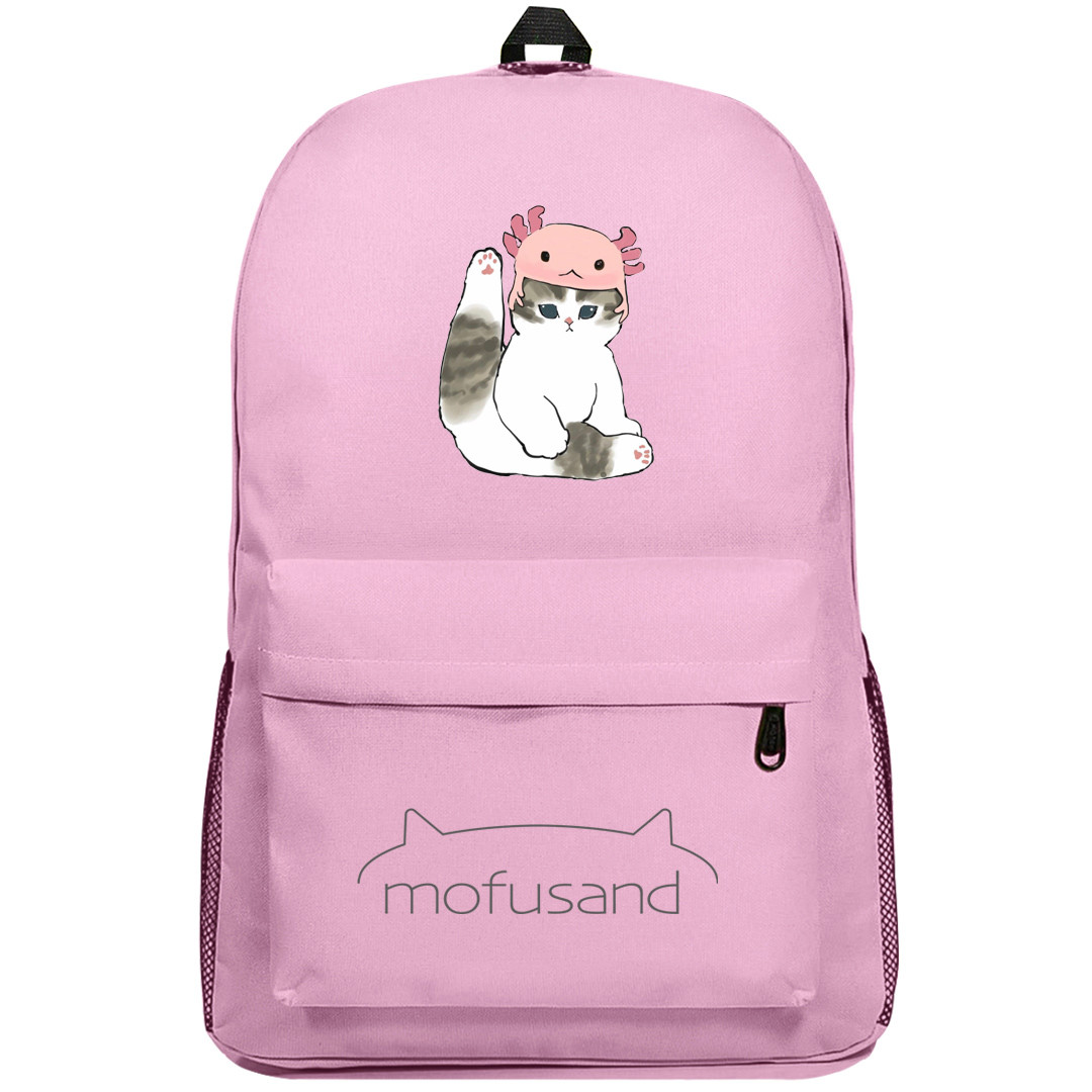 Mofusand Backpack SuperPack - Mofusand Wearing Axolotl Hat