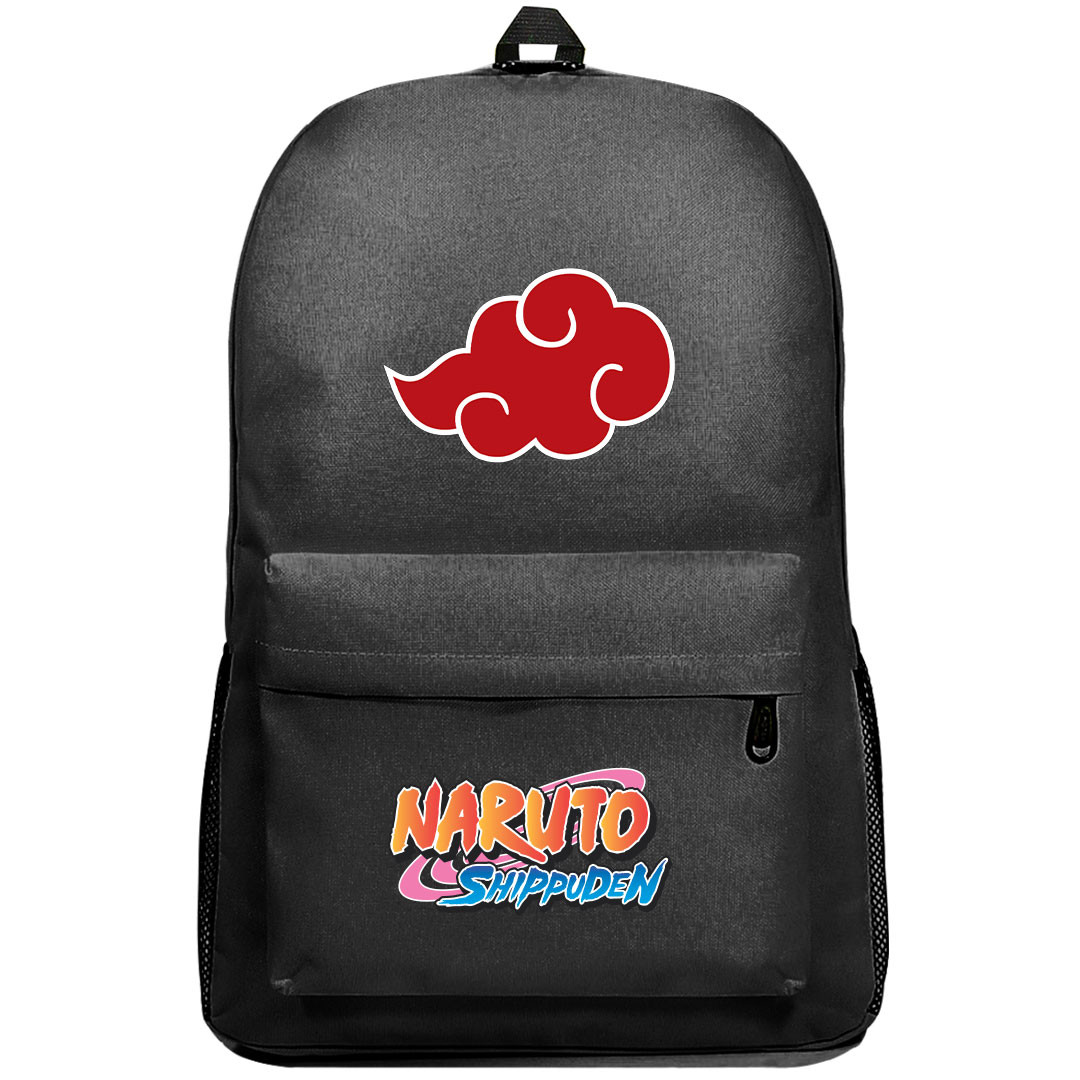Naruto Shippuden Akatsuki Backpack SuperPack - Naruto Shippuden Akatsuki Icon Cloud Logo