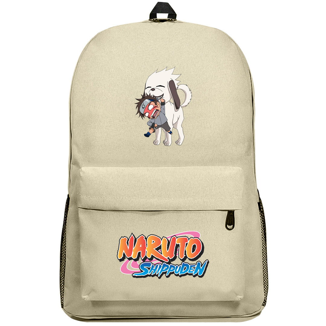 Naruto Shippuden Kiba Inuzuka Backpack SuperPack - Kiba Inuzuka and Akamaru Chibi Art