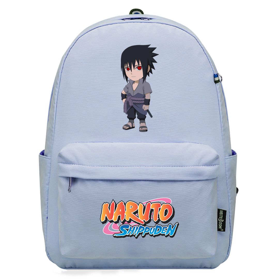 Naruto Shippuden Sasuke Uchiha Backpack SuperPack - Sasuke Uchiha Mangekyou Sharingan Chibi Art