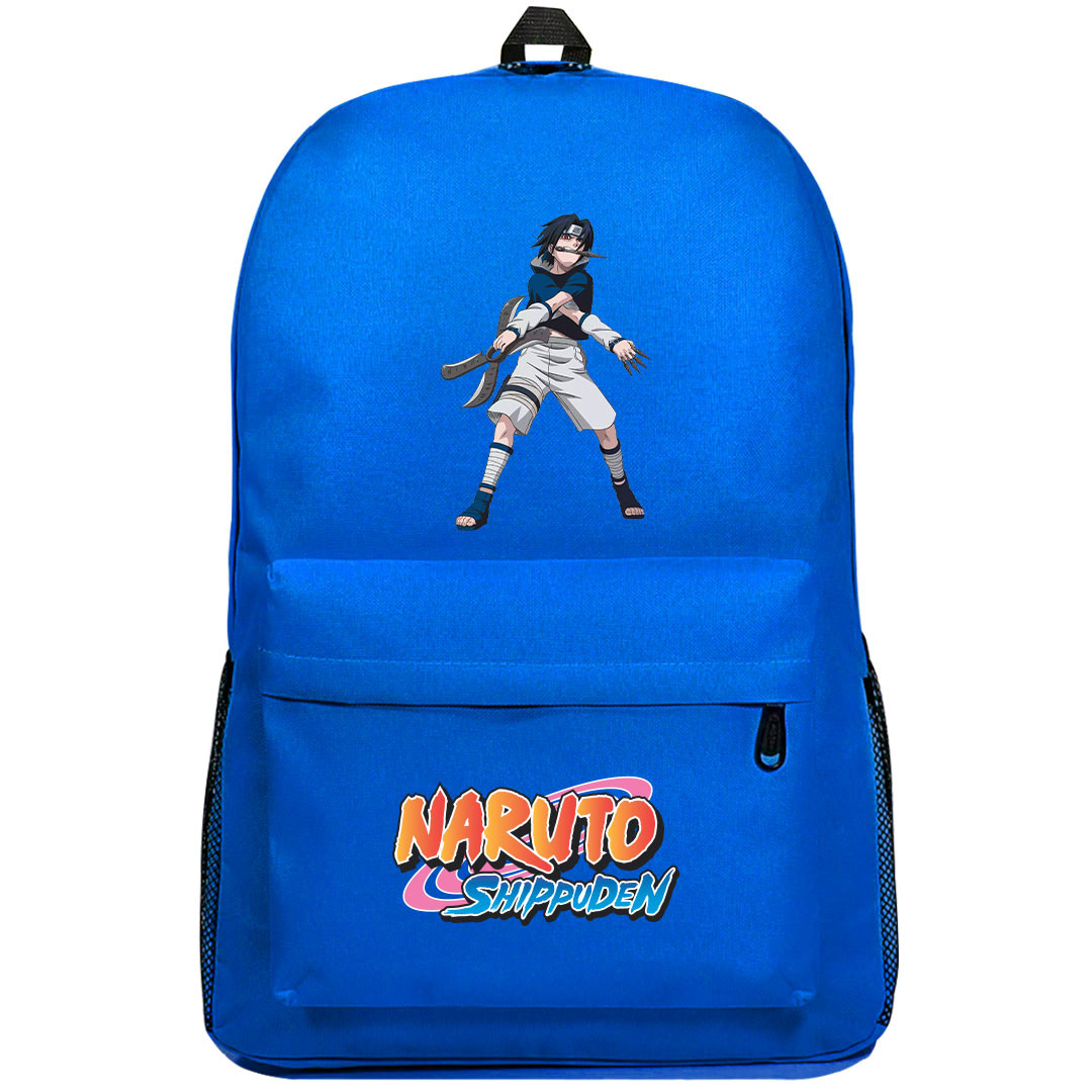 Naruto Shippuden Sasuke Uchiha Backpack SuperPack - Sasuke Uchiha Weapons Attack Art