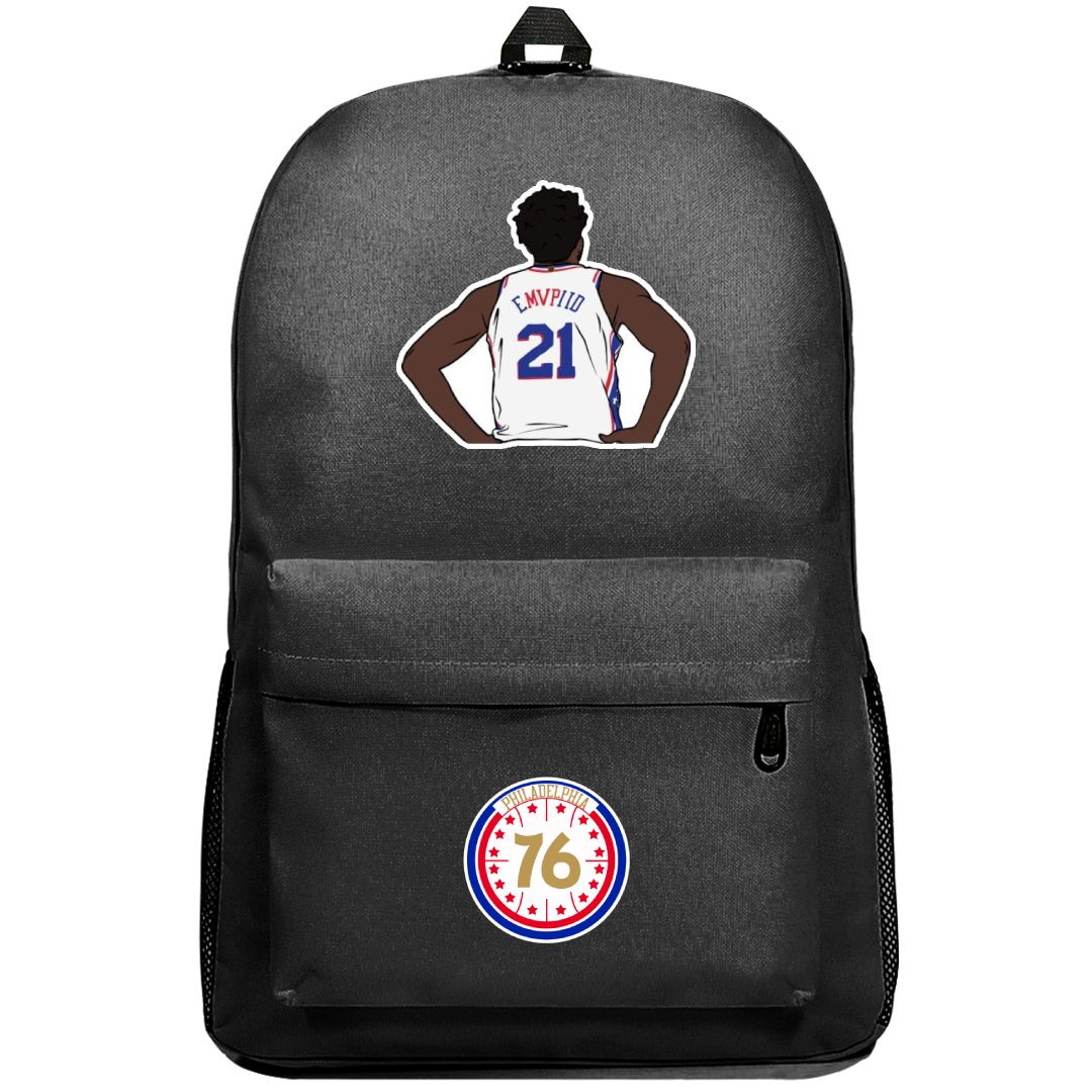 NBA Joel Embiid Backpack SuperPack - Joel Embiid Back Sticker Art