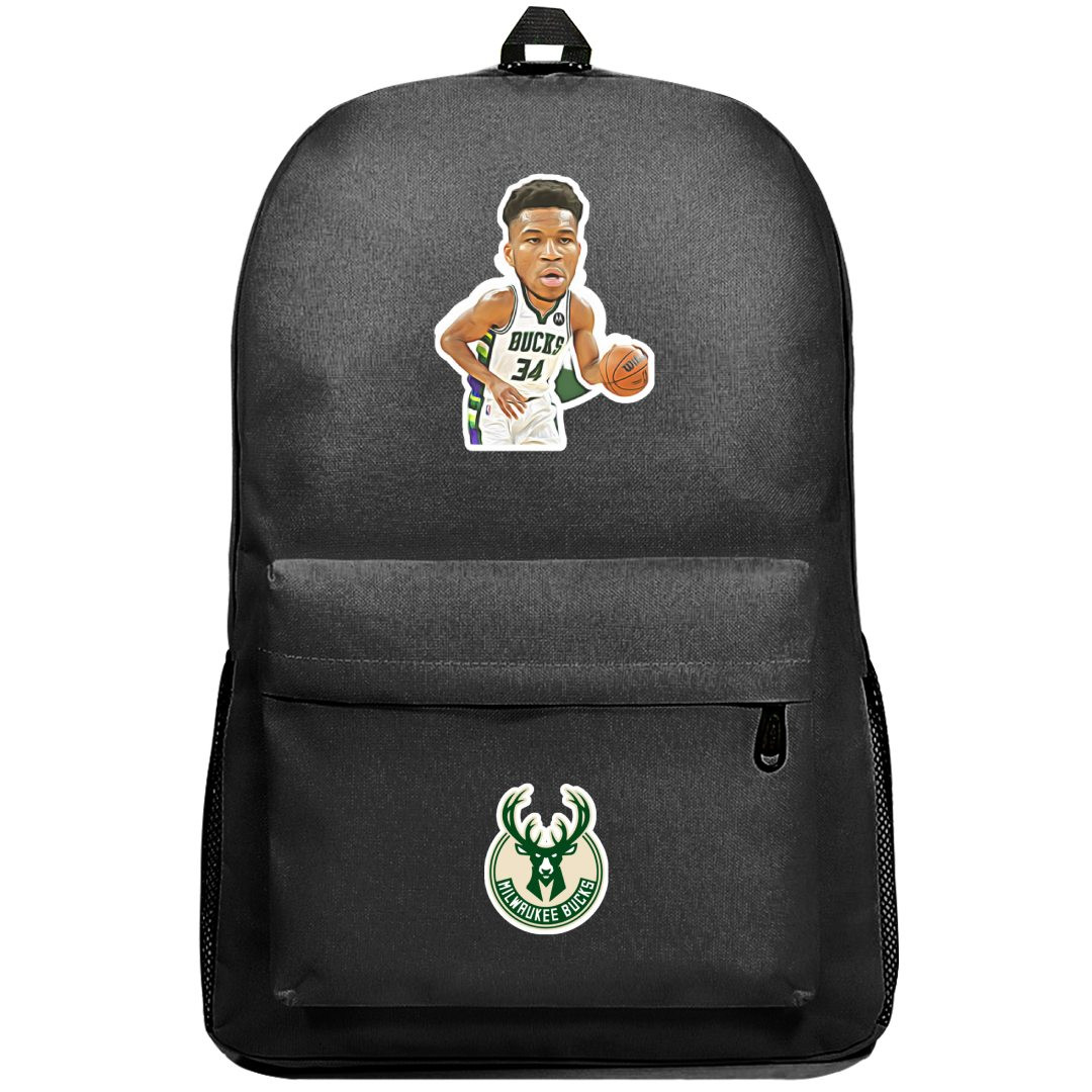 NBA Giannis Antetokounmpo Backpack SuperPack - Giannis Antetokounmpo Dribbling Sticker Art