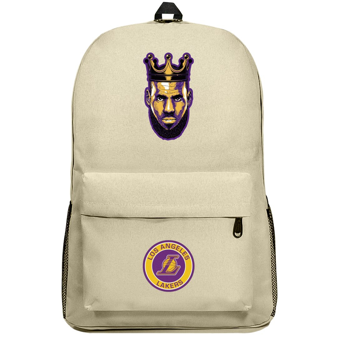 NBA Lebron James Backpack SuperPack - Lebron James Avatar With Crown Sticker Art