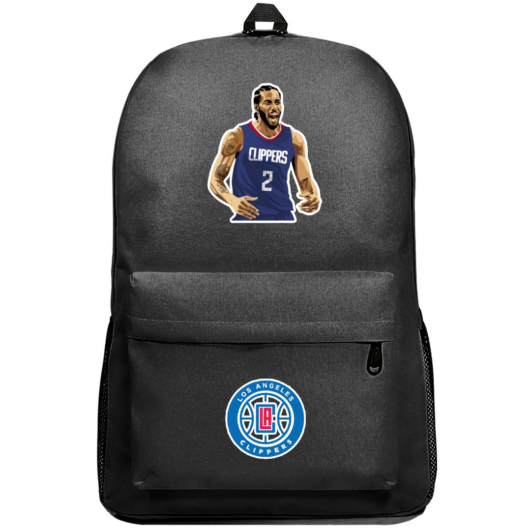 NBA Kawhi Leonard Backpack SuperPack - Kawhi Leonard Celebration Illustration Sticker Art
